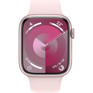 Apple Watch Series 9 GPS 45mm Pembe Alüminyum Kasa ve Uçuk Pembe Spor Kordon Akıllı Saat