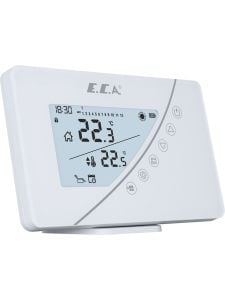 E.C.A. Poly Touch 400W Programlanabilir Kablosuz Oda Termostatı Beyaz