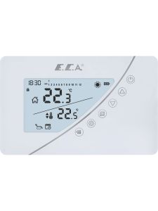 E.C.A. Poly Touch 400W Programlanabilir Kablosuz Oda Termostatı Beyaz