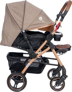 4 Baby AB350 Active Plus Gold Çift Yönlü Bebek Arabası Kahverengi