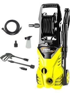 Lieber German LG150 Max 150 Bar Bakır Sargılı Musluk ve Kovadan Çekme Yüksek Basınçlı Bahçe Oto Yıkama Makinesi