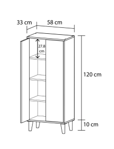 Mobilique 100 Mdf Cok Amacli Kiler Dolabi Beyaz