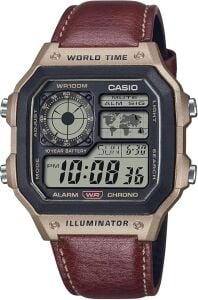 Casio Standart AE-1200WHL-5AVDF Deri Kordon Erkek Kol Saati