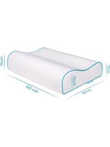 Visco Foam 60x40 cm Çift Boyun Destekli Ortopedik Visco Yastık