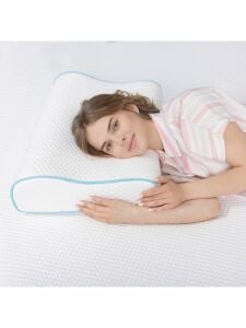 Visco Foam 60x40 cm Çift Boyun Destekli Ortopedik Visco Yastık