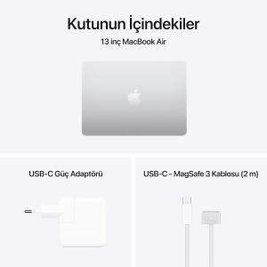 MacBook Air M4 16 GB 256 GB SSD 13.6'' MW0W3TU/A Gümüş