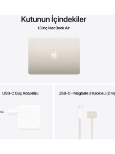MacBook Air M4 16 GB 512 GB SSD 13.6'' MW103TU/A Yıldız Işığı