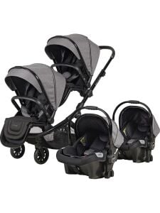 Prego 2223 Ibiza Plus Gri Travel Sistem İkiz Bebek Arabası