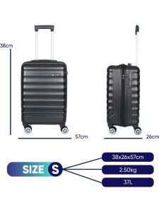 Vegmann Delphin ABS Siyah Kabin Boy Valiz