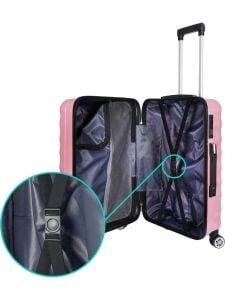 Vegmann Delphin ABS Pembe Kabin Boy Valiz