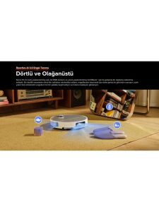 Roborock Saros 10 Çöp İstasyonlu Beyaz Akıllı Robot Süpürge