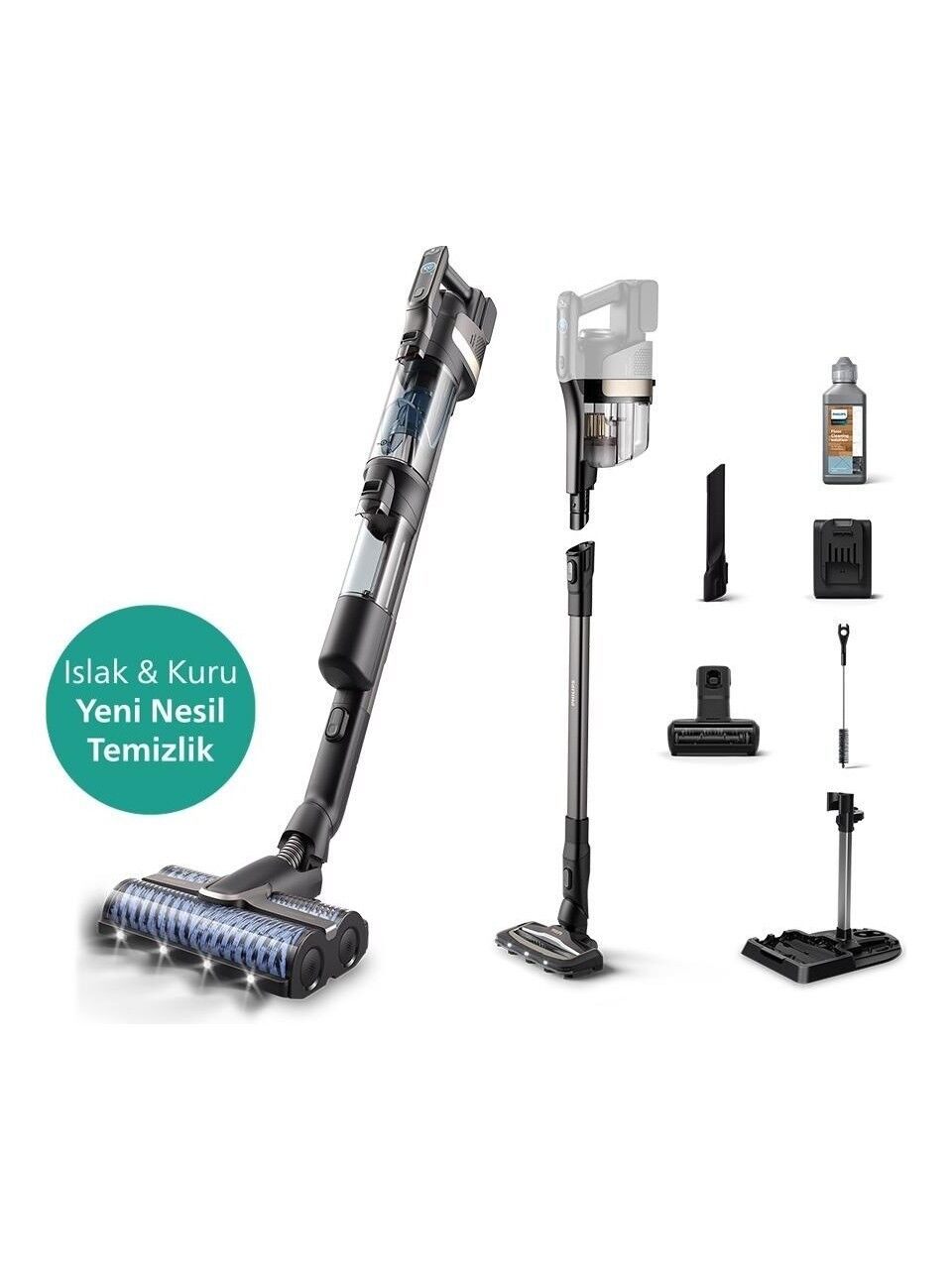 Philips Aqua Trio XW9463/11 Islak Kuru Şarjlı Dikey Süpürge