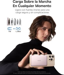 Baseus PicoGo AM41 Ultra Slim Pembe 5000 mAh Hızlı Şarj MagSafe Powerbank