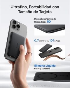 Baseus PicoGo AM41 Ultra Slim Siyah 5000 mAh Hızlı Şarj MagSafe Powerbank