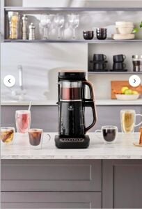 Karaca Çaysever Robotea Pro Quartz 4in1 2500 W Black Copper Konuşan Cam Demlikli Çay Makinesi