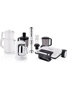 Korkmaz A1824 Vanilya 14 Parça Beyaz Elektronik Çeyiz Seti