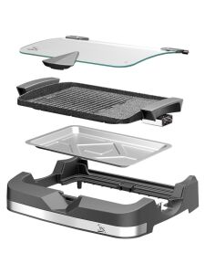 Gazzella BRB 3000 Barbecue 2400 W Granit Cam Kapaklı Izgara