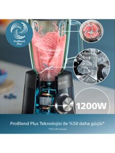 Philips 5000 Serisi Problend Plus HR3030/00 1200 W Smoothie Blender