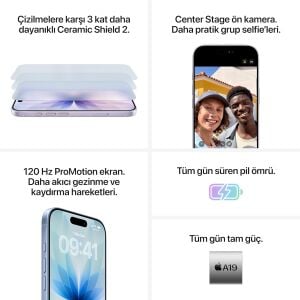 Apple iPhone 17 256 GB Mavi