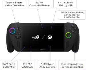 Asus ROG Xbox Ally X 2025 RC73XA AI Z2 Extreme 8 Çekirdekli 1 TB SSD Oyun Konsolu