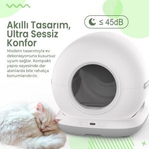 Haustier CB001 Akıllı Otomatik Kedi Tuvaleti