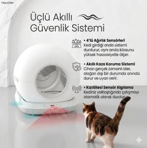 Haustier CB001 Akıllı Otomatik Kedi Tuvaleti