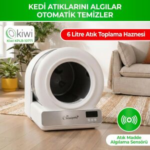 Kiwi KPLB-10771 Beyaz Otomatik Kedi Tuvaleti