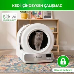 Kiwi KPLB-10771 Beyaz Otomatik Kedi Tuvaleti