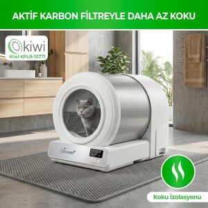 Kiwi KPLB-10771 Beyaz Otomatik Kedi Tuvaleti