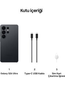 Samsung Galaxy S26 Ultra 512 GB 12 GB Siyah