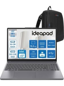 Lenovo Ideapad Slim 3 15IRH10 Intel Core I5 13420H 16GB 512GB SSD Freedos 15.3'' Wuxga (1920X1200) IPS 300NITS Taşınabilir Bilgisayar IP83K100Q0TRF02 + Zetta Çanta