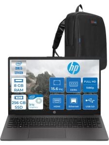 Hp 250 G10 Intel Core I5 1334U 8gb 256GB SSD Intel® Iris® Xᵉ Grafik Freedos 15.6'' Taşınabilir Bilgisayar B2NC5ESF01 + Zetta Çanta