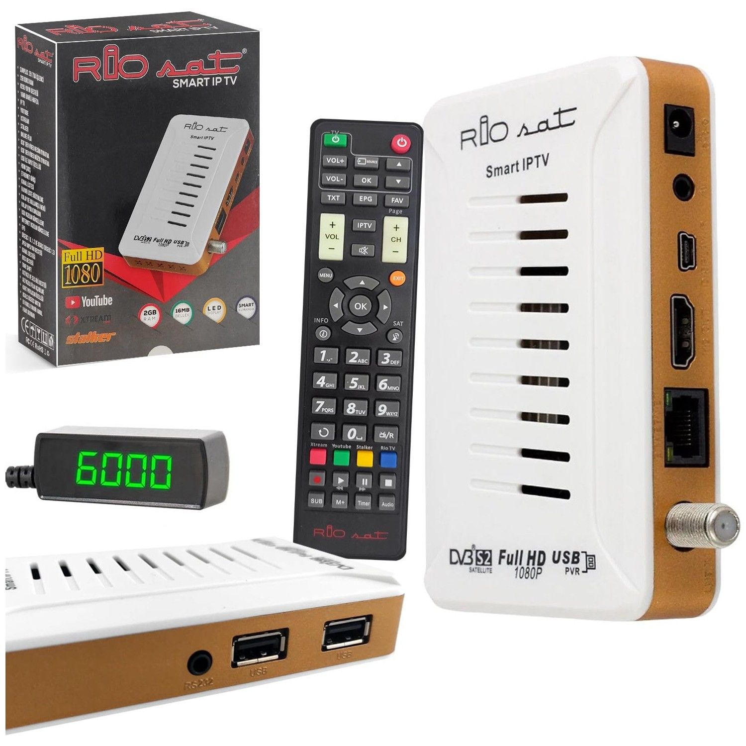 Riosat Uydu Alıcı Mini Full Hd Wıfı Youtube Ethernet Riosat Smart Iptv