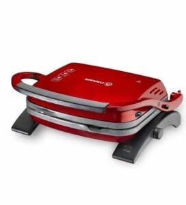 Korkmaz A329-16 Tostkolik Kırmızı 1800 W Granit Tost Makinesi