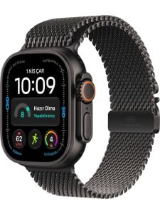 Apple Watch Ultra 4 Gps + Cellular, 49 mm Siyah Titanyum Kasa ve Siyah Titanyum Milano Loop - Orta Boy