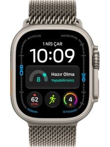 Apple Watch Ultra 4 Gps + Cellular, 49 mm Natürel Titanyum Kasa ve Natürel Titanyum Milano Loop - Orta Boy