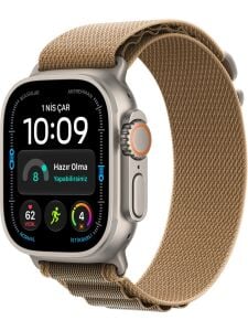 Apple Watch Ultra 4 Gps + Cellular, 49 mm Natürel Titanyum Kasa ve Çöl Rengi Alpine Loop - Büyük Boy