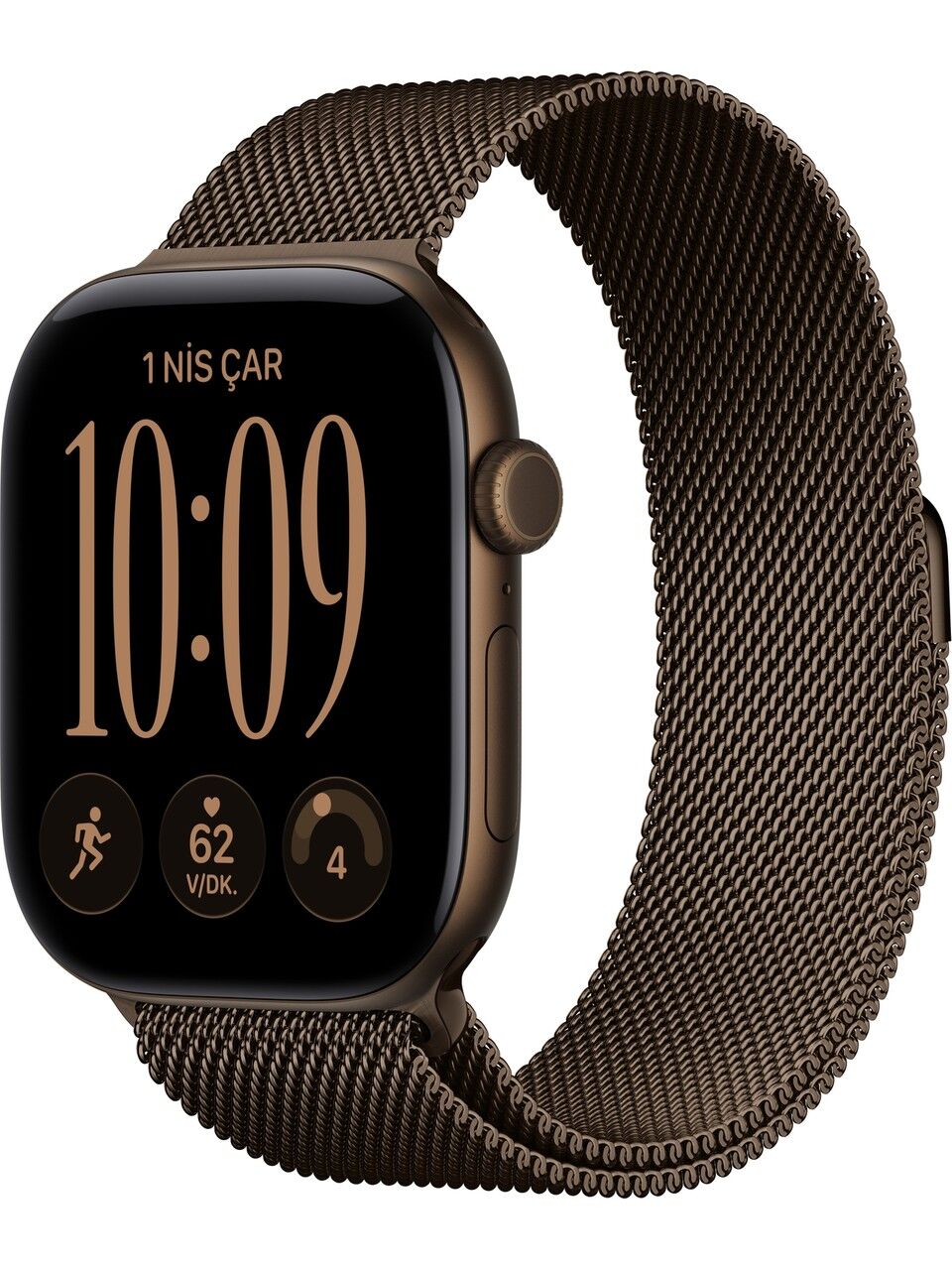 Apple Watch Series 12 Gps + Cellular, 46 mm Koyu Bronz Alüminyum Kasa ve Koyu Bronz Milano Loop - M/l