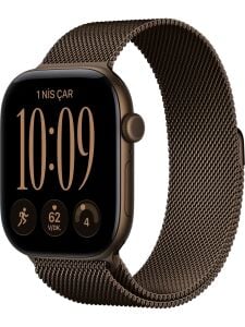 Apple Watch Series 12 Gps + Cellular, 46 mm Koyu Bronz Alüminyum Kasa ve Koyu Bronz Milano Loop - M/l