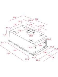 Teka Canopy GFH 73 Inox Ankastre Aspiratör